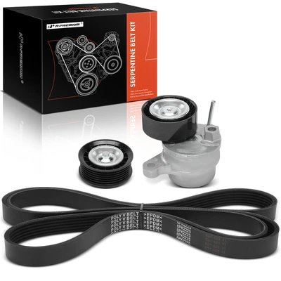 3 Pcs Serpentine Belt Drive Component Kit
