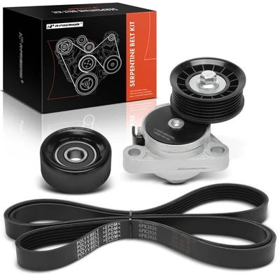 3 Pcs Accessory Drive Serpentine Belt Drive Component Kit