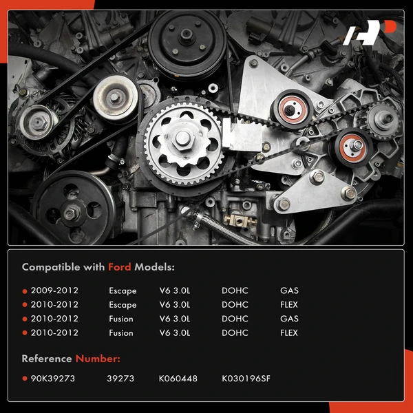 3 Pcs Serpentine Belt Drive Component Kit for Ford Escape 2009-2012 Fusion