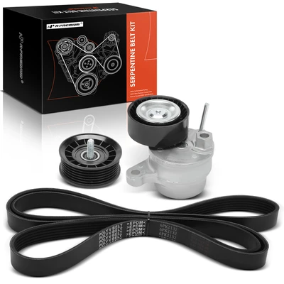 3 Pcs Serpentine Belt Drive Component Kit