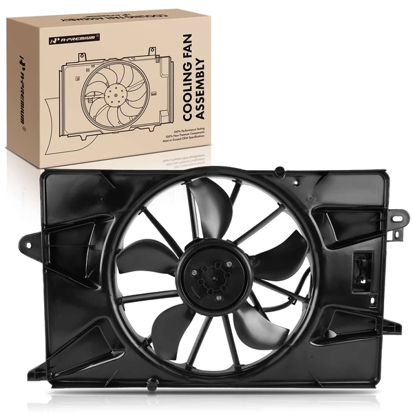 Single Radiator Cooling Fan Assembly with Brushless Motor for Jeep KL Cherokee 19-23