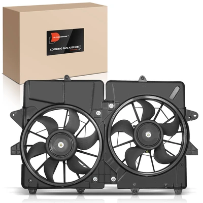 Dual Engine Radiator Cooling Fan with Shroud Assembly