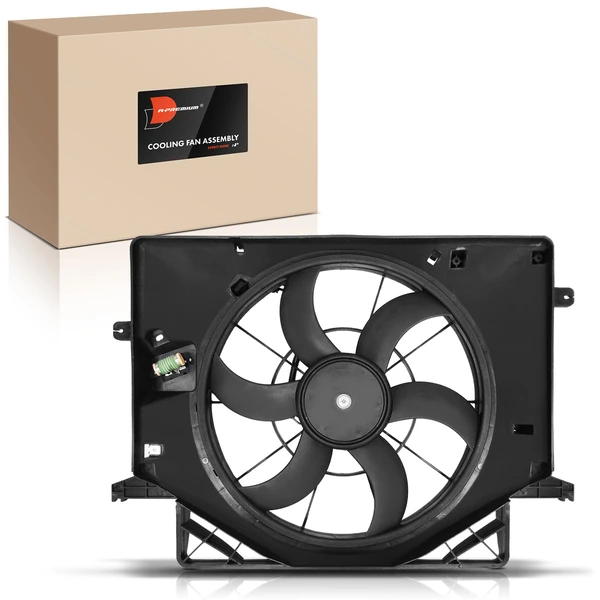 Single Cooling Fan Assembly with Shroud for Hyundai Genesis Coupe 2010-2012 2.0L