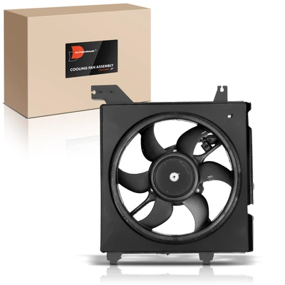 Single Radiator Cooling Fan with Shroud Assembly