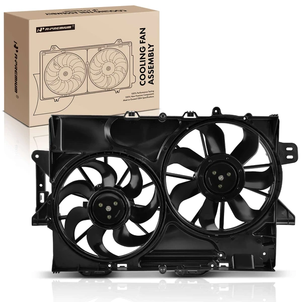 Dual Radiator Cooling Fan with Shroud Assembly for 2013-2017 GMC Terrain