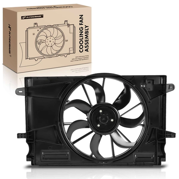 Single Radiator Cooling Fan with Brushless Motor for 2017-2019 Chevrolet Cruze