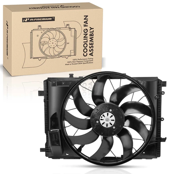 Single Radiator Fan Assembly for 2013 2015-2016 Mercedes-Benz S65 AMG