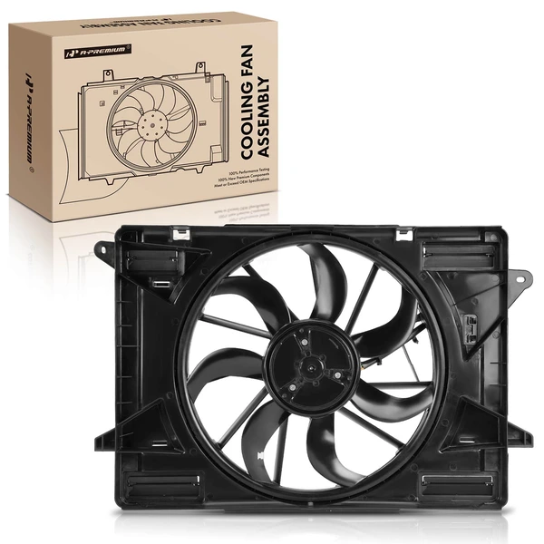 Single Radiator Cooling Fan Assembly with Shroud for Jeep Gladiator Wrangler 3.6L