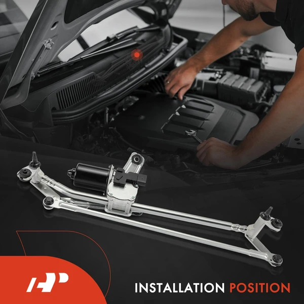 Front Windshield Wiper Linkage & Motor Assembly for Volkswagen Beetle 2012-2019