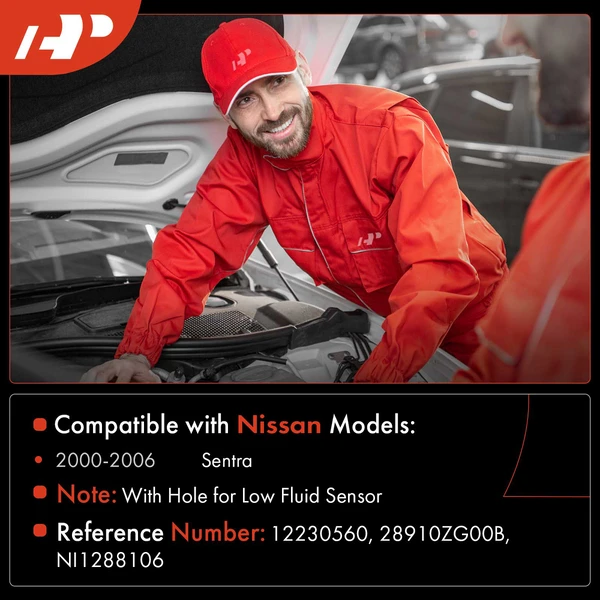 Windshield Washer Reservoir with Cap & Pump for Nissan Sentra 2000-2006