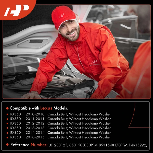 Windshield Washer Reservoir with Cap & Pump & Sensor for Nissan Rogue 2008-2015