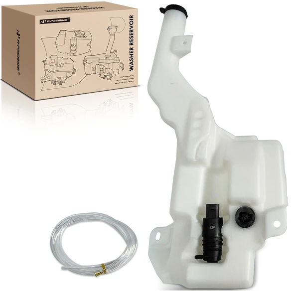Windshield Washer Reservoir with Cap & Pump for 2014-2015 Chevrolet Silverado 1500
