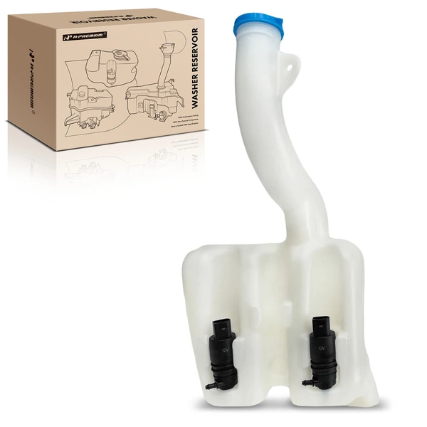 Windshield Washer Reservoir with Cap & Dual Pump for Honda Pilot 2009-2015 AWD