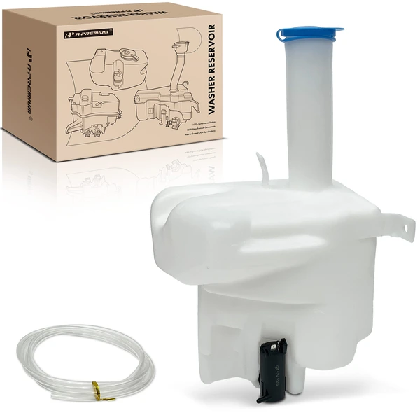 Windshield Washer Reservoir with Cap & Pump for 1997-2002 Mitsubishi Mirage