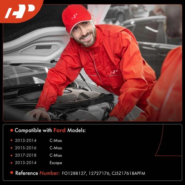 Windshield Washer Reservoir with Pump & Cap & Filler Neck for Ford C-Max Escape