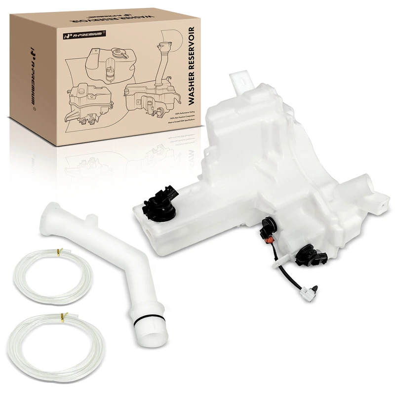 Windshield Washer Reservoir with Cap & Pump & Sensor for Mazda 3 2004-2009 5 Large