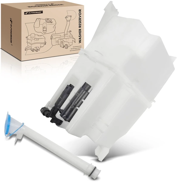 Windshield Washer Reservoir with Cap & Pump for 2014-2016 Nissan Rogue