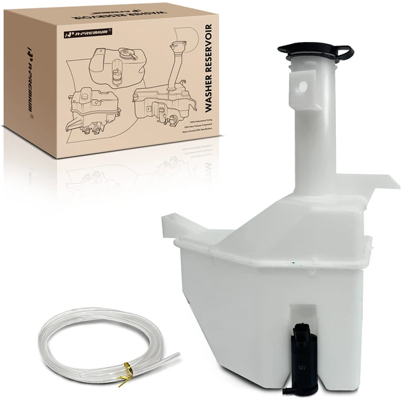 Windshield Washer Reservoir with Cap & Pump for 1999-2007 Ford F-250 Super Duty