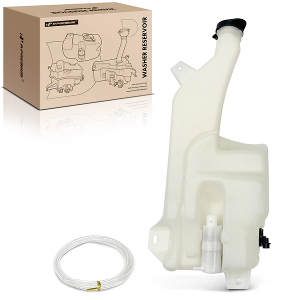 Windshield Washer Reservoir with Cap & Pump for 2011-2014 Chevrolet Silverado 2500 HD