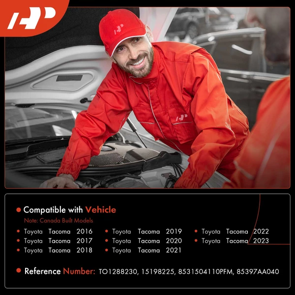 Windshield Washer Reservoir with Pump & Cap for Toyota Tacoma 2016-2023