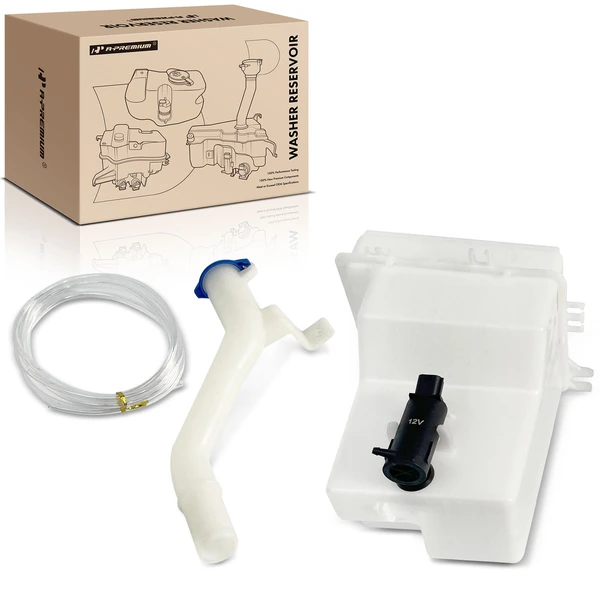 Windshield Washer Reservoir with Cap & Pump for 2006-2011 Kia Rio